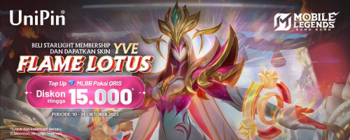 Top Up Diamonds MLBB Pakai QRIS dan Dapatkan Diskon Hingga 15.000 UniPin Credits di UniPin!